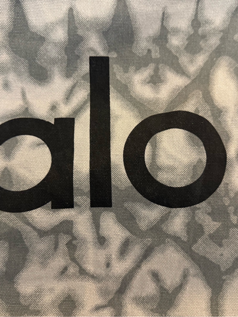 Alo Gray Oversized Tie-Dye Shopper Canvas Tote EUC - Picture 3 of 4